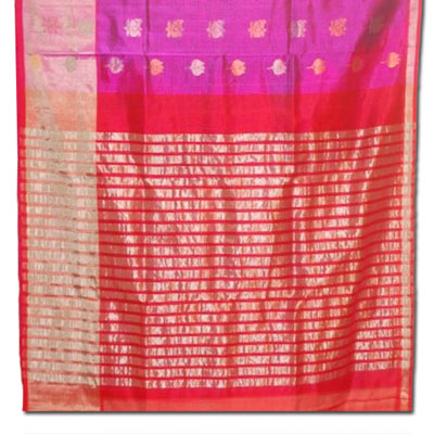 "Majenta color Venkatagiri cotton Silk Saree -HSNM-32 - Click here to View more details about this Product